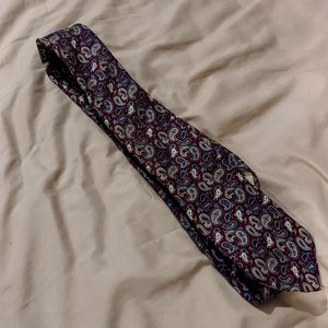 Burgundy paisley tie